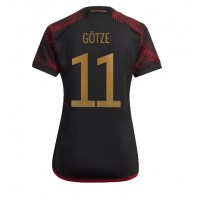 Echipament fotbal Germania Mario Gotze #11 Tricou Deplasare Mondial 2022 pentru femei maneca scurta